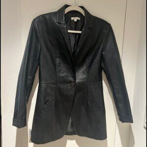 Women’s Max Studio leather blazer